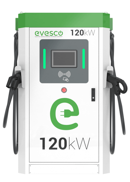 EVESCO 120 kW E-auto uzlādes stacija EVDC-120-EU